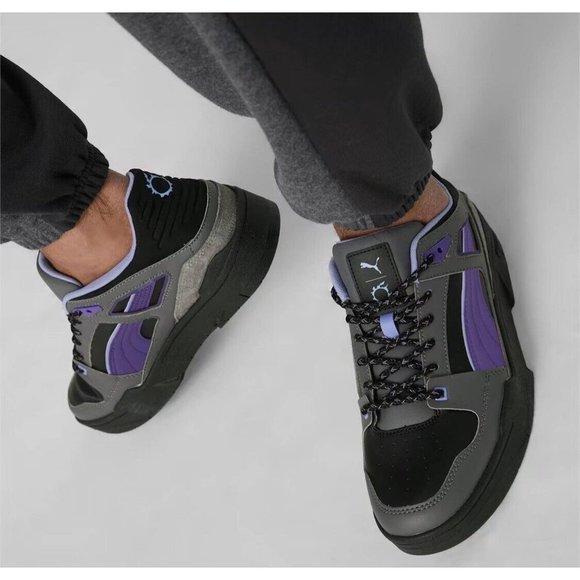 PUMA x FINAL FANTASY XIV 14 Slipstream Esports Black Purple Sneakers 307713-01 main image 9